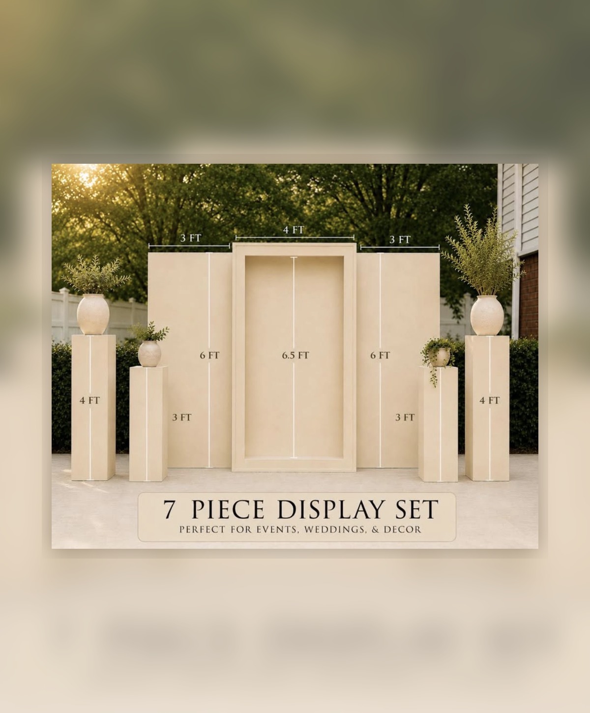 Seven piece display set